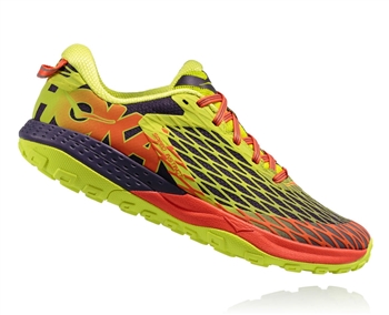 Mens Hoka SPEED INSTINCT Trail Running Shoes - Nightshade / Acid