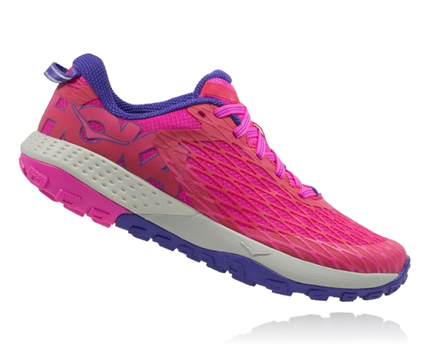 Womens Hoka SPEED INSTINCT Trail Running Shoes - Virtual Pink / Neon Fuchsia