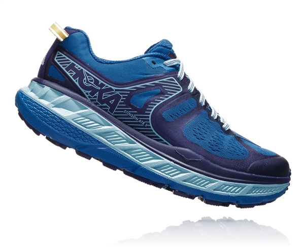 Womens Hoka One One STINSON ATR 5 Trail Running Shoes - Seaport / Aqua Haze