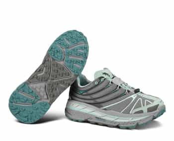 Womens Hoka STINSON TRAIL Running Shoes - Light Blue / Grey / Grey