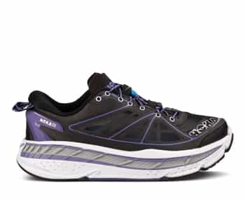 Womens Hoka STINSON LITE Road Running Shoes - Black / Corsican Blue