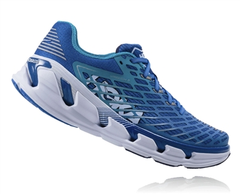 Mens Hoka VANQUISH 3 Road Running Shoes - Medieval Blue / Blue