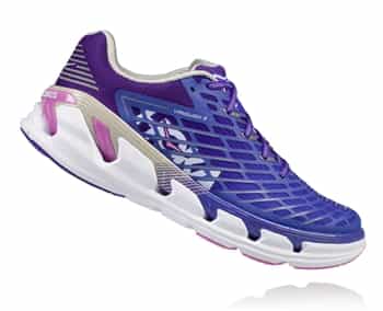 Womens Hoka VANQUISH 3 Road Running Shoes - Simply Purple / Micro Chip