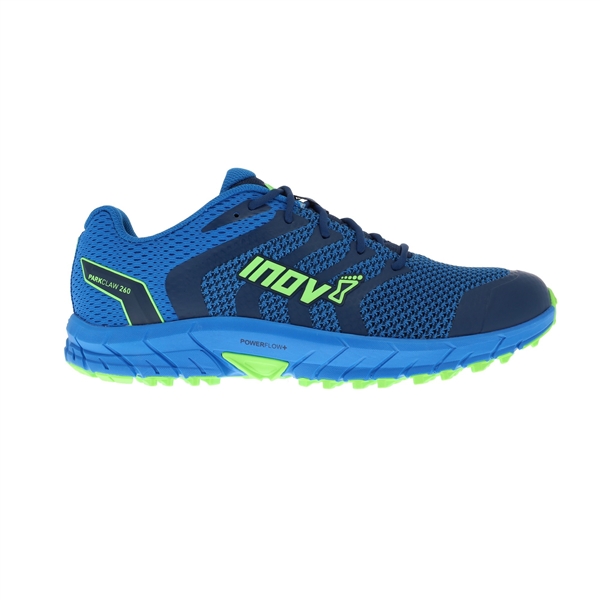 Mens Inov-8 PARKCLAW 260 KNIT Trail Running Shoes - Blue / Green