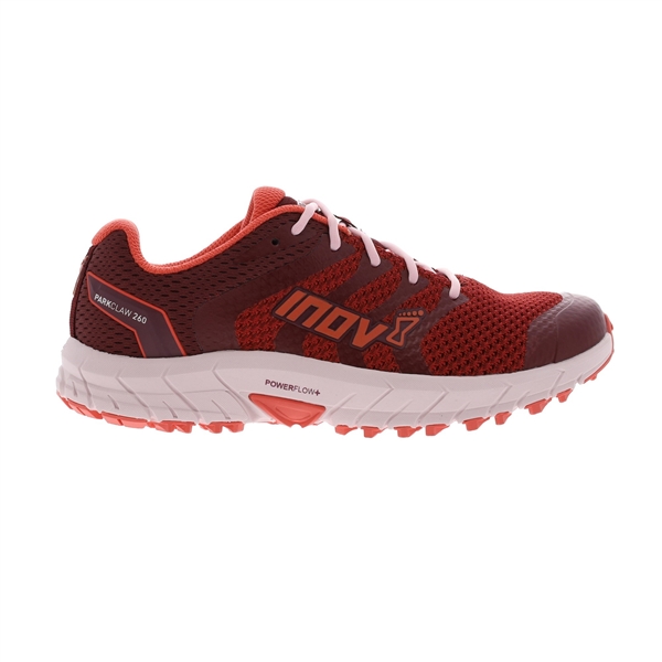 Womens Inov-8 PARKCLAW 260 KNIT Trail Running Shoes - Red / Burgundy