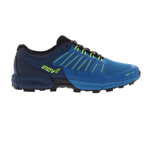 Mens Inov-8 ROCLITE G 275 Trail Running Shoes - Blue / Navy / Yellow