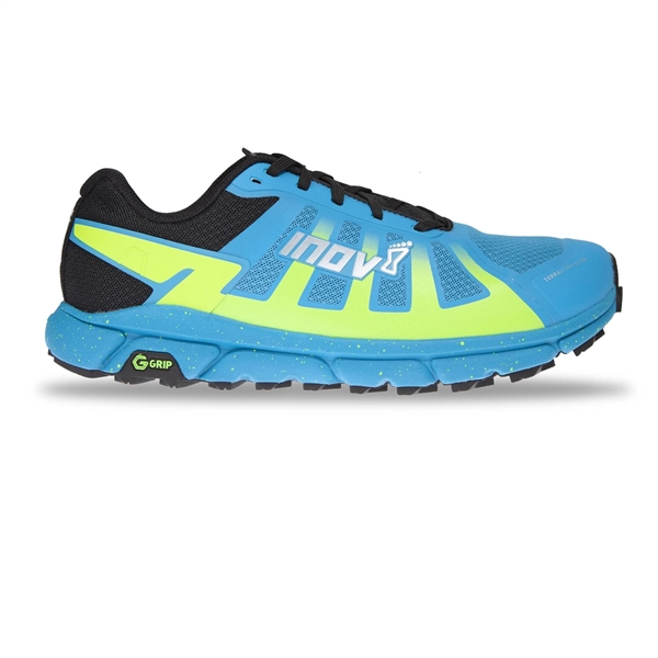 Mens Inov-8 TERRAULTRA G 270 Trail Running Shoes - Blue / Yellow