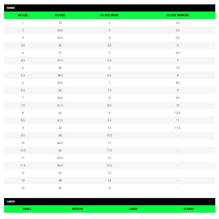 Inov8 sock sale size guide