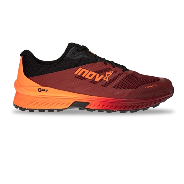 Mens Inov-8 TRAILROC G 280 Trail Running Shoes - Red / Orange