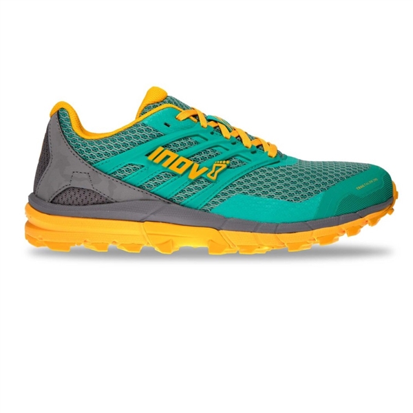 Womens Inov-8 TRAILTALON 290 V2 Trail Running Shoes - Teal / Grey / Yellow