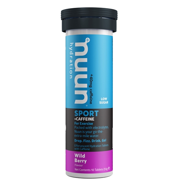 Nuun Sport + Caffeine Wild Berry Electrolyte Tablets (1 tube)