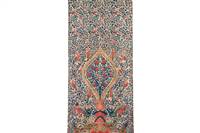 30441-16 Palampore Cot.  Panel Bleu