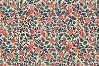 30442-16 Les Perdrix Cot. Print Bleu