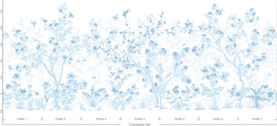 Rcm-2511 Chinoiserie  2 Pale Blue On White