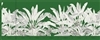 Rcm-2542 Giant Strelitzia, 6 Panel Set Whites And Mocha On Dark Green