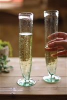 Tall Recycled Glass Champagne Flute: Set Of 6