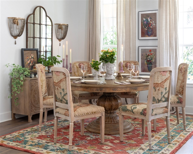 GERSHWIN EXTENDED PEDESTAL DINING TABLE
