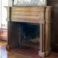 Pine Fireplace Mantel: Made from reclaimed wood
