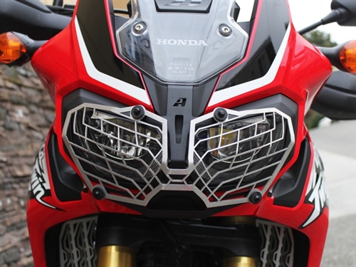 AltRider Stainless Steel Mesh Headlight Guard for the Honda CRF1000L Africa Twin - Silver