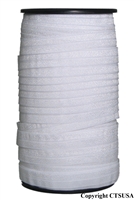 White Fold Over Elastic Roll