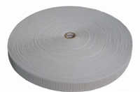 White Non-Roll Ribbed Elastic Roll