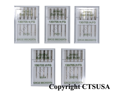 Groz-Beckert 130/705 H Jersey Ball Point 25 Assorted Home Needles