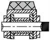 Type A 08B-2 Rubber Top Roller Chain