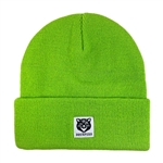 SOURPUSS Jinx Cat Hi Vis Knit Toque Beanie Hat [GREEN]