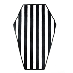 SOURPUSS Coffin Rugs/Mats [BLACK/WHITE STRIPED]