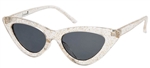 Sourpuss Sunglasses Glitter Clear Cat Eye