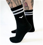 SOURPUSS Bat Embroidered Athletic Socks [BLACK]