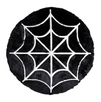 SOURPUSS Furry Spiderweb Pillow