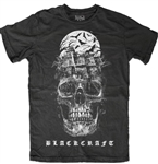 BLACKCRAFT CULT Haunted House Skull T-Shirt [BLACK/WHITE]