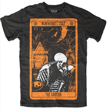BLACKCRAFT CULT Halloween Lovers Tarot T-Shirt [BLACK/ORANGE]