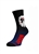 Friday The 13th Jason Voorhees  Hockey Mask Crew Socks [BLACK/RED/BLUE w/Mask]