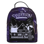 BIOWORLD Hocus Pocus Sanderson Witch Museum Mini Backpack w/Binx Coin Pouch [PURPLE]