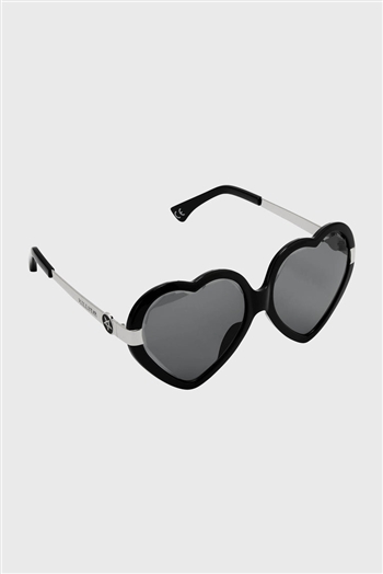KILLSTAR Quinn Heart-Shaped Sunglasses [BLACK]