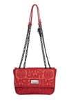 BLACKCRAFT CULT Red Blackcraft  Quilted Shoulder Bag Purse Handbag [RED]