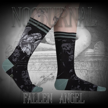 FOOTCLOTHES Fallen Angel Crew Socks [STATUE GREY/ MOSSY STONE/CROW BLACK]