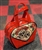 WICKED PURSES Vixen Skull and Rose Bag Handbag Purse [SPARKLY RED/WHITE]
