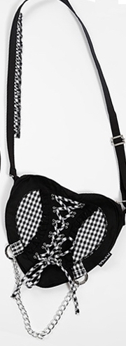 TRIPP NYC Bo Peep Heart Bag Purse [BLACK/WHITE]