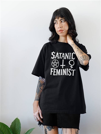 Wickedly Divine Satanic Feminist [BLACK]