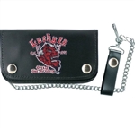 LUCKY 13 - GREASE, GAS, & GLORY Leather Wallet w/Chain