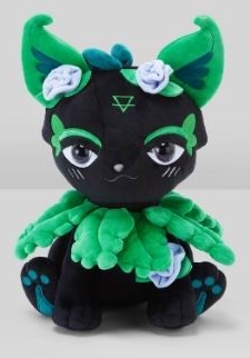 KILLSTAR ELEMENT CATS: Earth Plush Toy KREEPTURES [BLACK/GREEN]