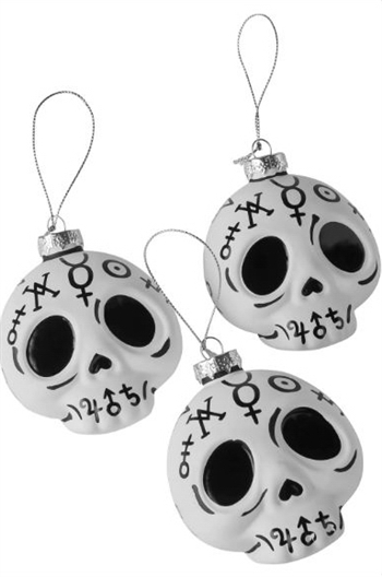 KILLSTAR Cranium Glass Ornament [BLACK/WHITE]