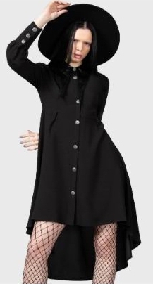 KILLSTAR Heavens Below Shirt Dress [BLACK]