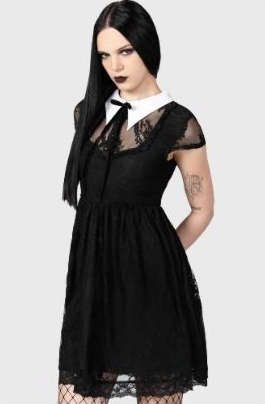 KILLSTAR Dreadful Babydoll Dress [BLACK]