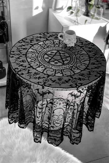 KILLSTAR Asra Lace Tablecloth [BLACK]