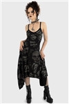 KILLSTAR X CHUCKY Devil's Lair Midi Dress [BLACK/GREY]