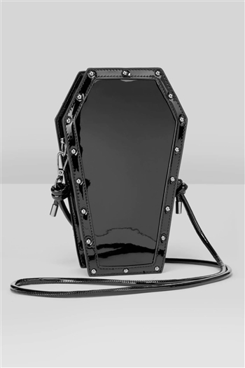 KIHILIST by KILLSTAR Unconfirmed Coffin Crossbody Purse Bag [BLACK]